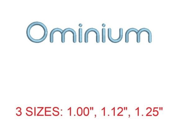 Ominium Embroidery Font Review